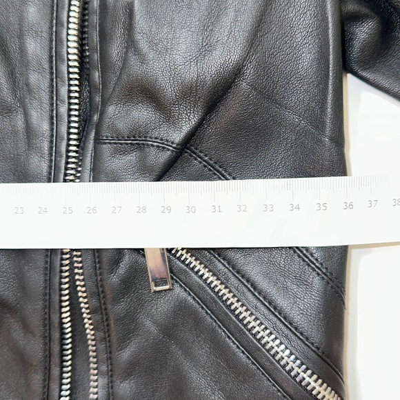 Zara Black Leather Jacket - Picture 6 of 9